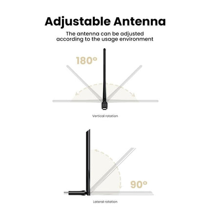 UGREEN 90339 AC650 High-Gain Dual Band Wireless USB Adapter.