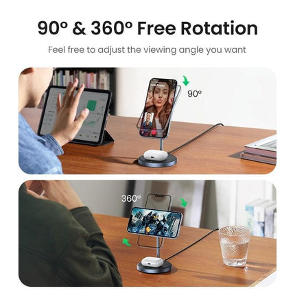 UGREEN 90668 2-in-1 Magnetic Wireless Charging Station.