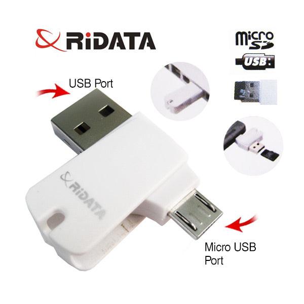 Ridata OTG Mobile Phone MicroSD Card Reader (OTG Mobile Phone/Tablet/PC).