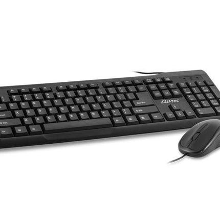 CLiPtec OFIZ-COMBO USB KEYBOARD AND MOUSE COMBO SET (SPILL RESISTANT DESIGN) Black.