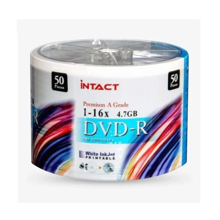 INTACT Printable DVD-R 16x White 50 pcs.