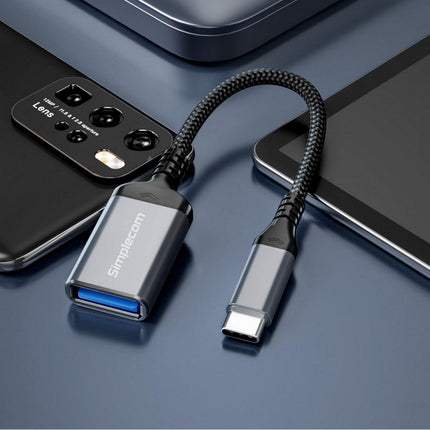 Simplecom CA131 USB-C Male to USB-A Female USB 3.0 OTG Adapter Cable.