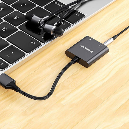 Simplecom CA152 USB to 3.5mm Audio and Microphone Sound Card Adapter for TRS or TRRS Headset with Mic.