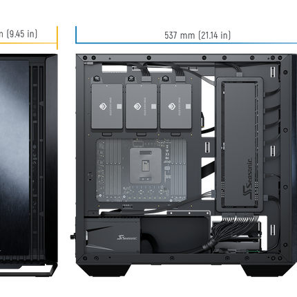 Seasonic Syncro Q704 Aluminum Case with Syncro DGC-650 650W 80 Plus Gold PSU & Connect Module RED DOT AWARD WINNER 2021.