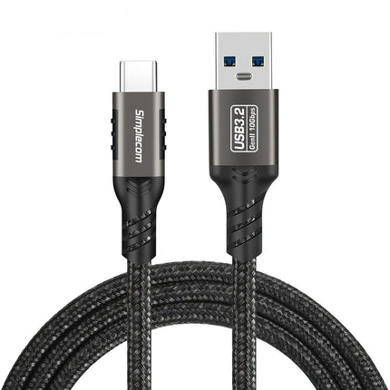 Simplecom CAU510 USB-A to USB-C Data and Charging Cable USB 3.2 Gen2 10Gbps 1M.