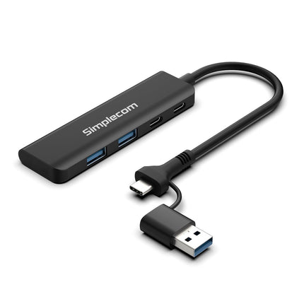 Simplecom CH385 SuperSpeed USB-A and USB-C 4-Port Combo Hub USB 3.2 Gen 1 (2x USB-A and 2x USB-C Ports).