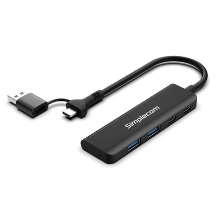 Simplecom CH385 SuperSpeed USB-A and USB-C 4-Port Combo Hub USB 3.2 Gen 1 (2x USB-A and 2x USB-C Ports).
