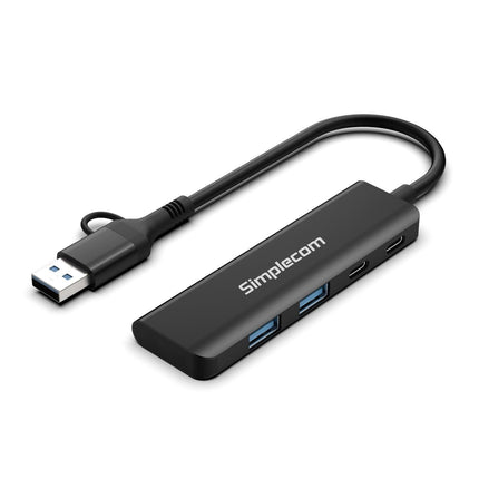 Simplecom CH385 SuperSpeed USB-A and USB-C 4-Port Combo Hub USB 3.2 Gen 1 (2x USB-A and 2x USB-C Ports).