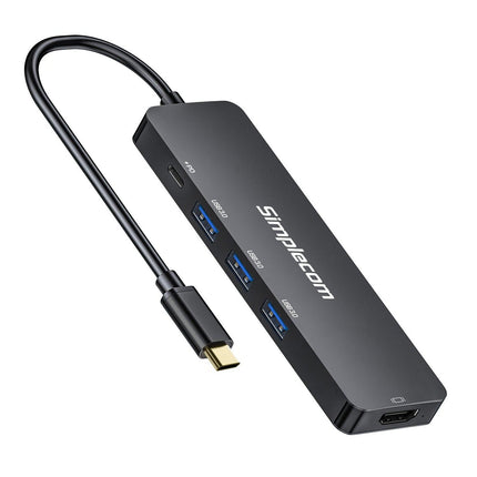 Simplecom CH545 USB-C 5-in-1 Multiport Adapter Docking Station with 3-Port USB 3.0 Hub PD HDMI.