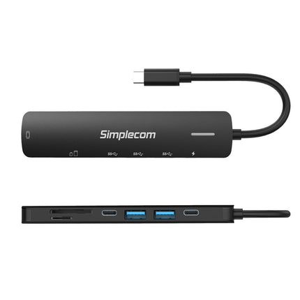 Simplecom CHT570 USB-C SuperSpeed 7-in-1 Multiport Hub Adapter HDMI 2.0 Docking Station.