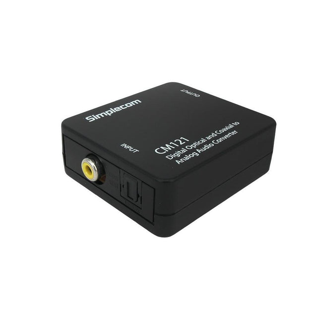Simplecom CM121 Digital Optical Toslink and Coaxial to Analog RCA Audio Converter.