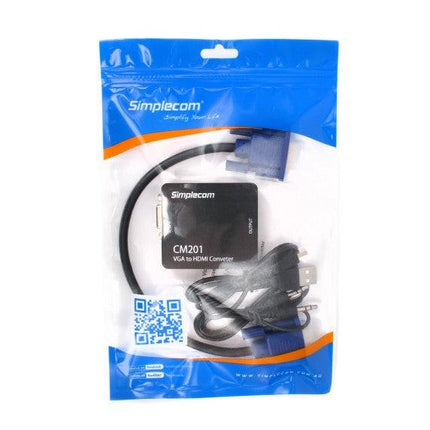 Simplecom CM201 Full HD 1080p VGA to HDMI Converter with Audio.