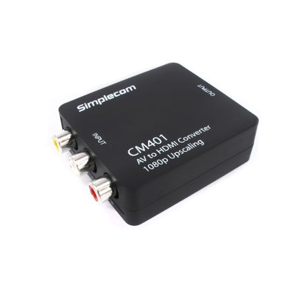 Simplecom CM401 Composite AV CVBS 3RCA to HDMI Video Converter 1080p Upscaling.