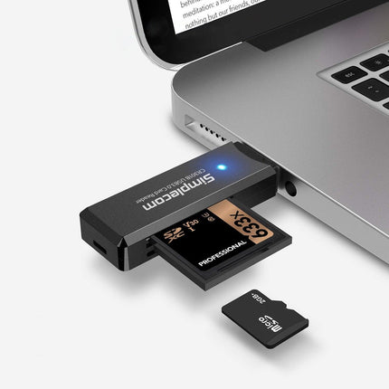 Simplecom CR301B 2 Slot SuperSpeed USB 3.0 Card Reader.