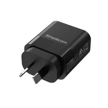 Simplecom CU221 Dual USB-C Fast Wall Charger PD 20W for Phone Tablet.