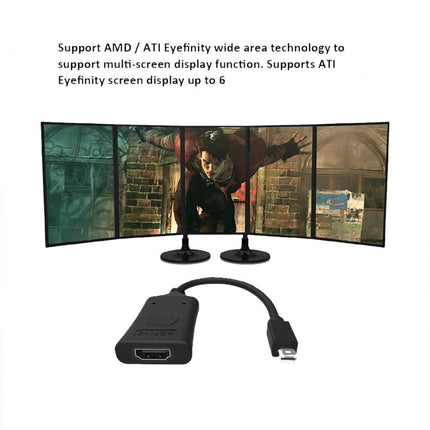 Simplecom DA101 Active MiniDP to HDMI Adapter 4K UHD (Thunderbolt and Eyefinity Compatible).