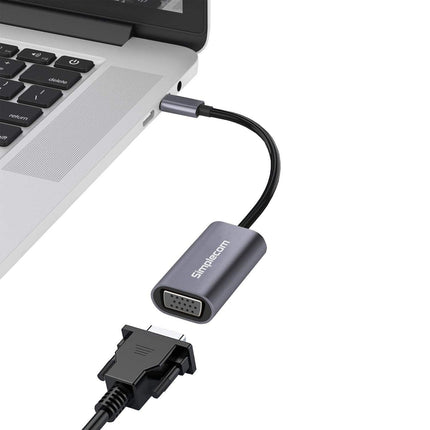 Simplecom DA104 USB-C to VGA Adapter Full HD 1080p.