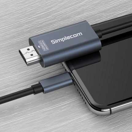 Simplecom DA322 USB-C Type-C to HDMI 2.0 Cable 2M HDCP 4K@60Hz.