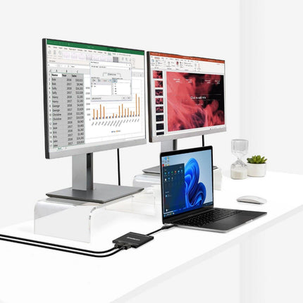 Simplecom DA327 USB 3.0 or USB-C to Dual HDMI Display Adapter for 2x 1080p Extended Screens.