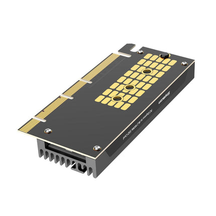 Simplecom EC415B NVMe M.2 SSD to PCIe x4 x8 x16 Expansion Card with Aluminium Heat Sink Black.