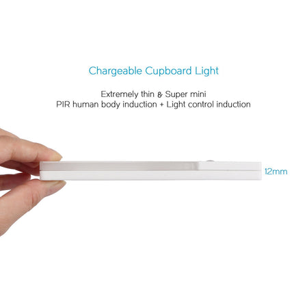 EL608 Rechargeable Infrared Motion Sensor Wall LED Night Light Torch (Cool White).