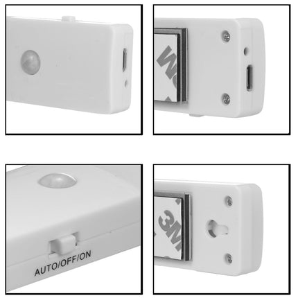 EL608 Rechargeable Infrared Motion Sensor Wall LED Night Light Torch (Cool White).
