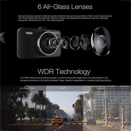 Anytek A78 Car Dash Cam Full HD 1080P Car DVR 170 Degree Wide Angle (24 Hours Parking Monitoring).
