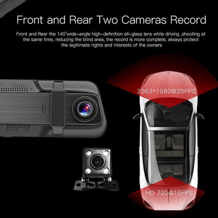 Anytek T600 Ultra HD Dual Cameras 5.5 inch IPS Touch Screen Car DVR Driving Recorder.
