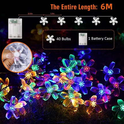 BDI 6M40 Sakura lamp waterproof Christmas decoration (6-meter 40 LED).