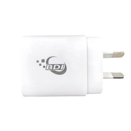 BDI 25W PD Quick Charger AU plug with USB-A and Type-C Ports.