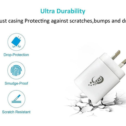 BDI 25W PD Quick Charger AU plug with USB-A and Type-C Ports.
