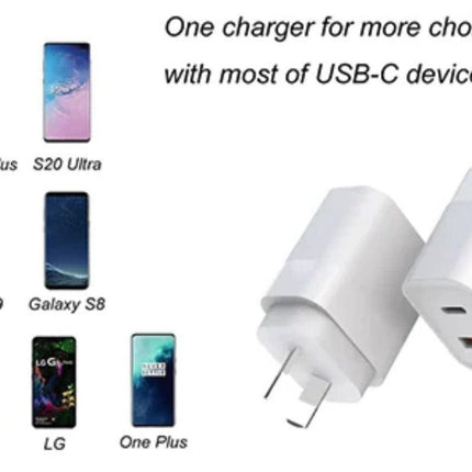 BDI 25W PD Quick Charger AU plug with USB-A and Type-C Ports.