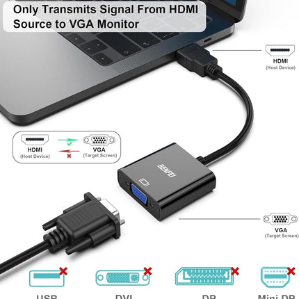 BENFEI HDMI to VGA Gold-Plated HDMI to VGA Adapter.