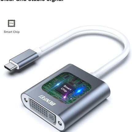 BENFEI 000164GY USB C to DVI Adapter [Thunderbolt 3/4 Compatible].