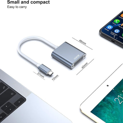 BENFEI 000164GY USB C to DVI Adapter [Thunderbolt 3/4 Compatible].