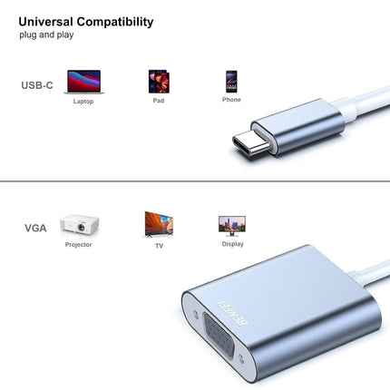 BENFEI USB C to VGA Adapter (Thunderbolt 3).
