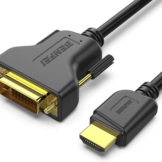 BENFEI HDMI to DVI, Bi Directional DVI-D 24+1 Male to HDMI Male High Speed Adapter Cable.
