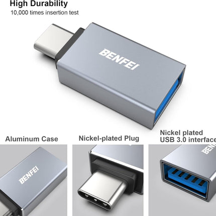 BENFEI USB C to USB 3.0 Adapter, USB C to A Male to Female Adapte.