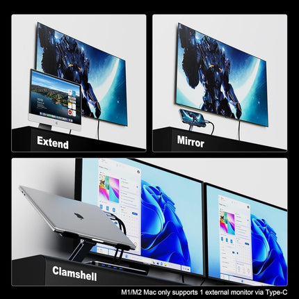 BENFEI 206GY-3F USB-C to HDMI 0.9M Cable 4K@60Hz, Aluminum Shell, Nylon Braided.