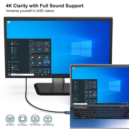 BENFEI USB-C to DisplayPort 3M (10 Feet) Cable(8K@60Hz 4K@144Hz).