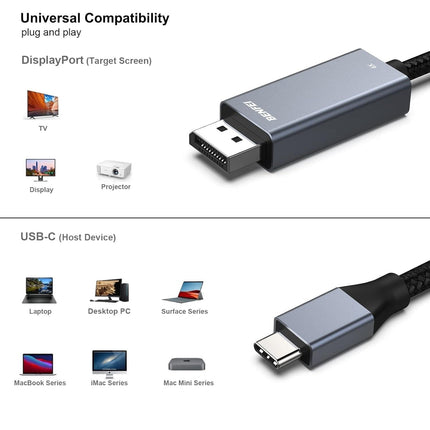 BENFEI 207GY-3F USB-C to DP 0.9m 8K@60Hz Thunderbolt 3.