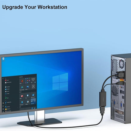 BENFEI 210BK VGA to HDMI Adapter with Audio Support and 1080P Resolution.