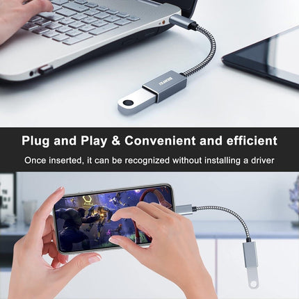 BENFEI 262GY-2P USB 3.0 USB-C to USB-A Adapter (2-pack).