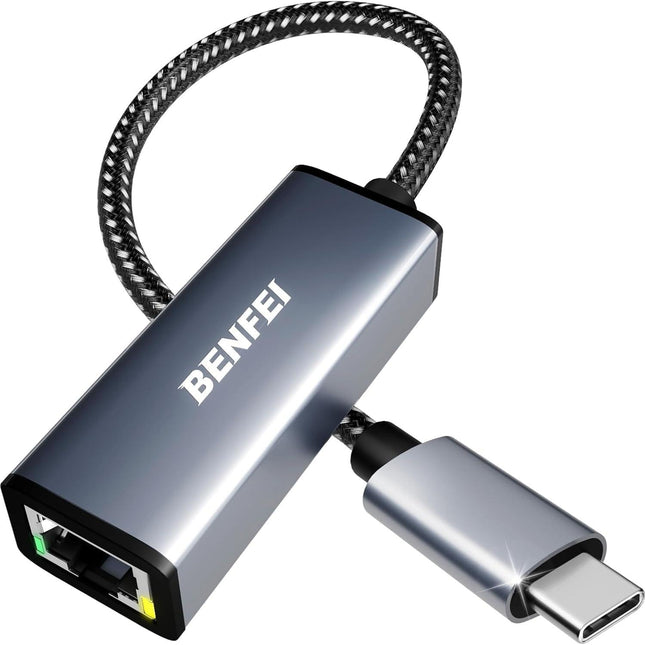 BENFEI USB-C to Ethernet Adapter (Thunderbolt 3 to RJ45).
