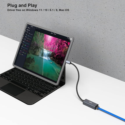 BENFEI USB-C to Ethernet Adapter (Thunderbolt 3 to RJ45).
