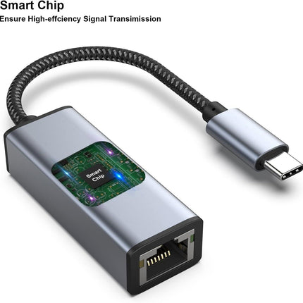 BENFEI USB-C to Ethernet Adapter (Thunderbolt 3 to RJ45).