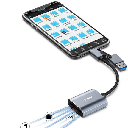BENFEI USB Type-C/Type-A to SD TF Card Reader.