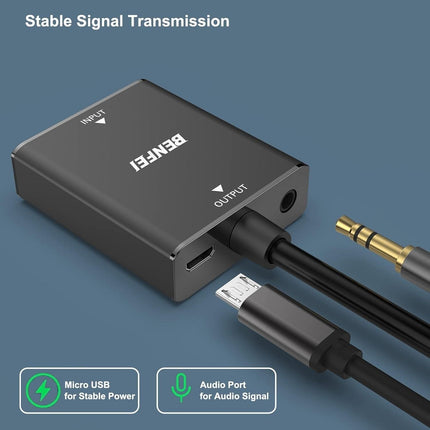 BENFEI HDMI to VGA, Uni-Directional HDMI Computer to VGA Monitor  Adapter (Female to Male) with 3.5mm Audio Jack.