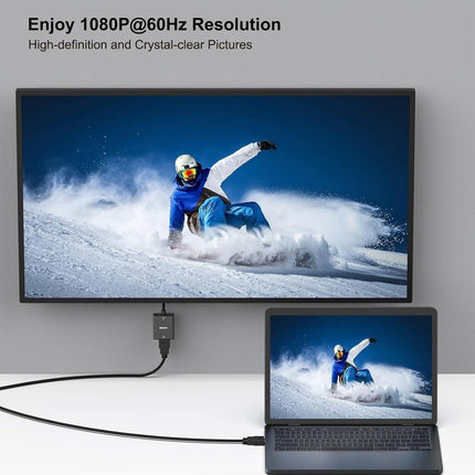 BENFEI HDMI to VGA, Uni-Directional HDMI Computer to VGA Monitor  Adapter (Female to Male) with 3.5mm Audio Jack.