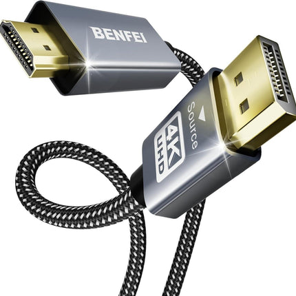 BENFEI 4K DisplayPort to HDMI 3m Cable.